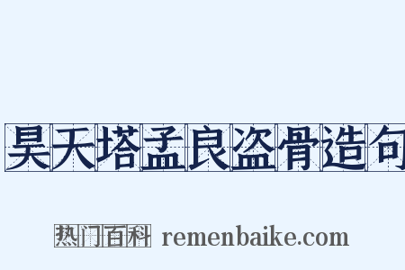 昊天塔孟良盗骨造句是什么意思的图片